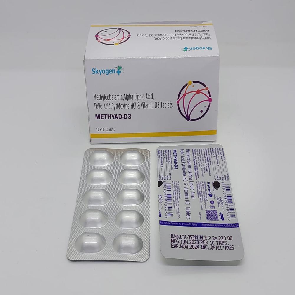 METHYLCOBALAMIN, ALPHA LIPOIC ACID, FOLIC ACID, PYRIDOXINE HCL AND VITAMIN D3 TABLET 