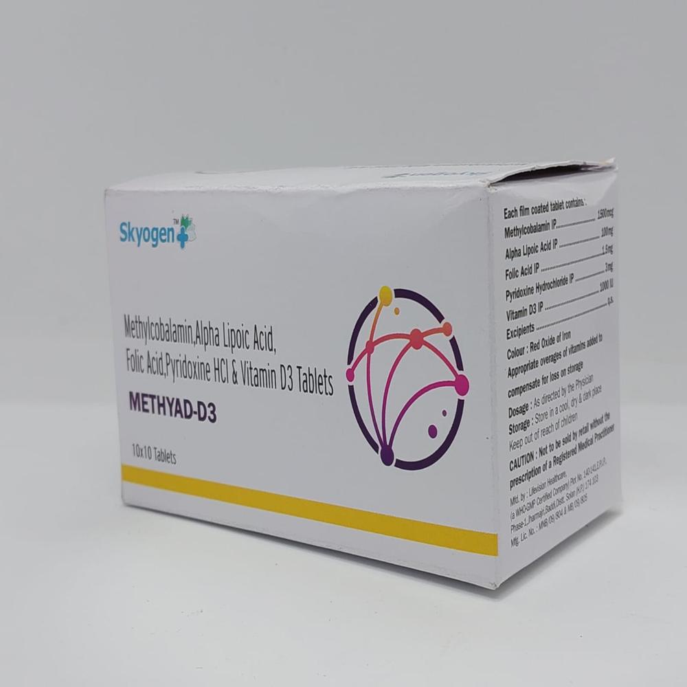 METHYLCOBALAMIN, ALPHA LIPOIC ACID, FOLIC ACID, PYRIDOXINE HCL AND VITAMIN D3 TABLET 