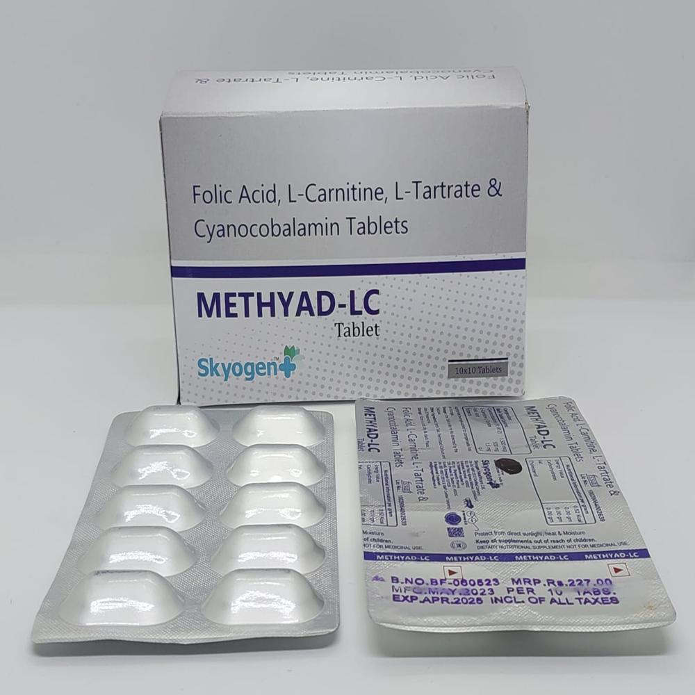 Folic Acid, L-carnitine , L-tartrate , Cyanocobalamin Tablet at 110.00 INR  at Best Price in Mumbai