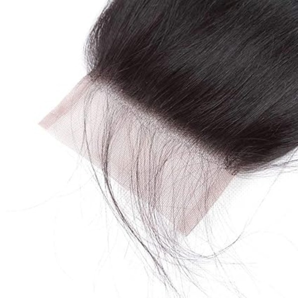 Straight Lace Closure 4x4  100%  Indian Virgin Human Hair Lace Closure  Natural Black Color(10inch)