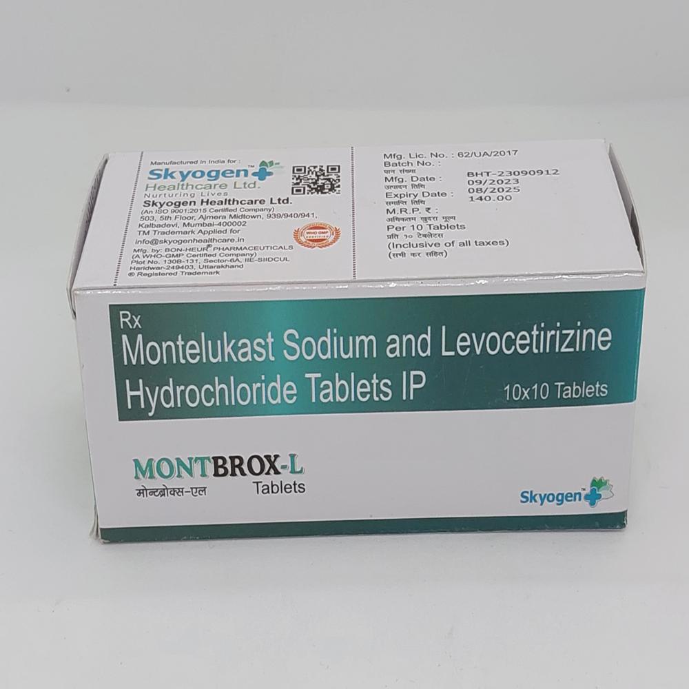 MONTELUKAST SODIUM 10 MG AND LEVOCETIRIZINE HYDROCHLORIDE 5 MG