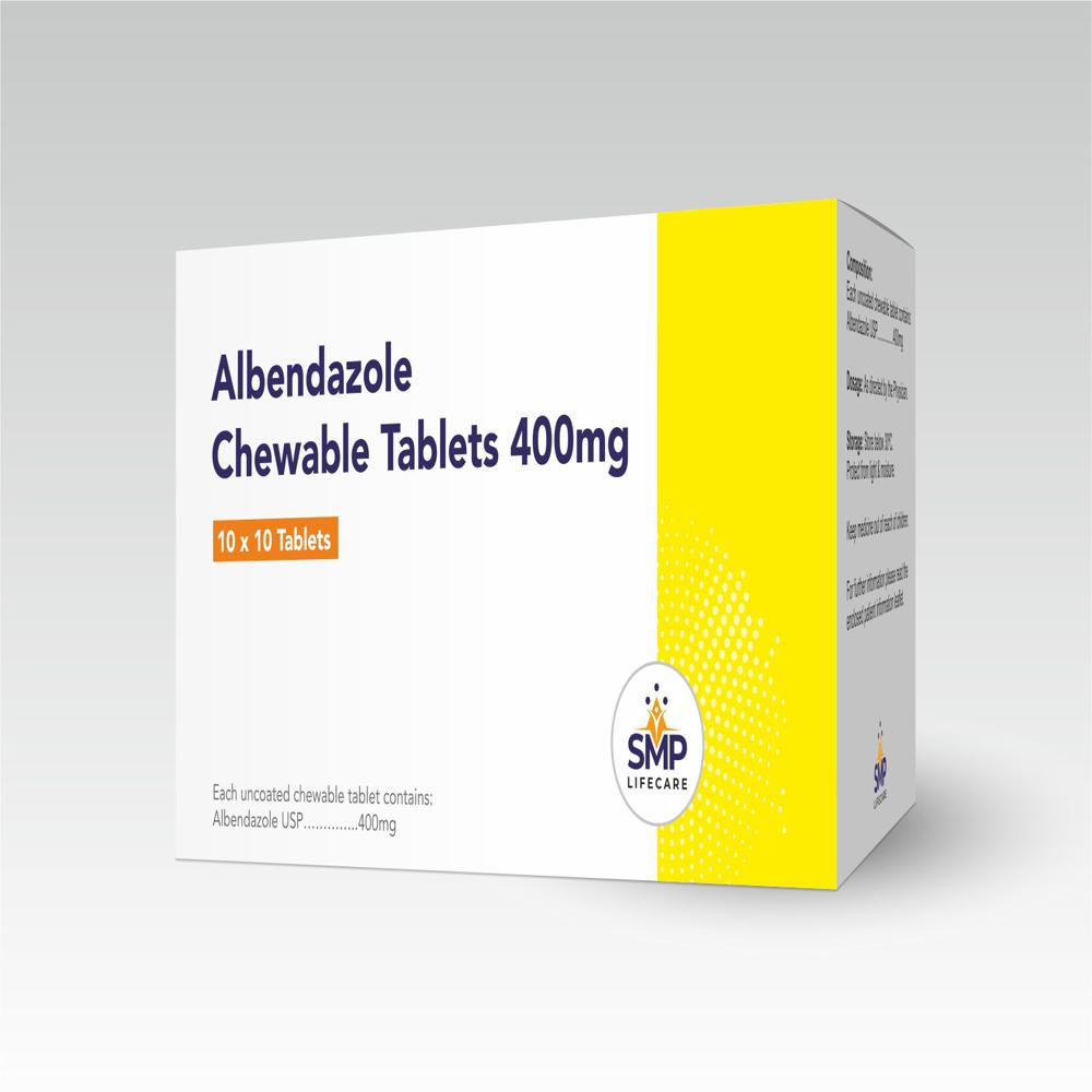 एल्बेंडाजोल चबाने योग्य टेबलेट्स 400mg