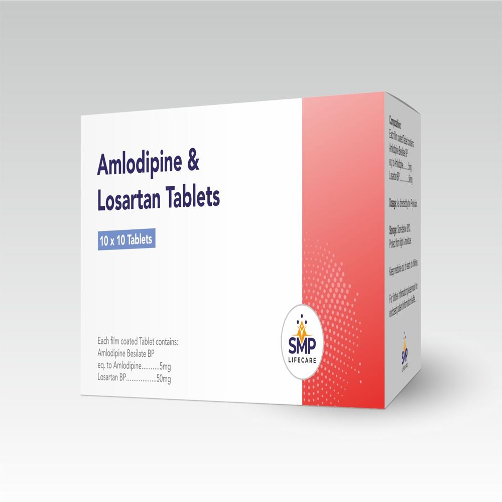 Amlodipine 5mg and Losartan 50mg Tablets