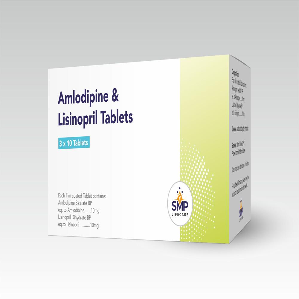 Amlodipine 10mg and Lisinopril 10mg Tablets