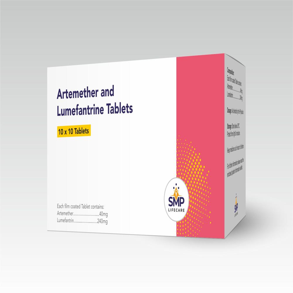 Artemether 40mg and Lumefantrine 240mg Tablets