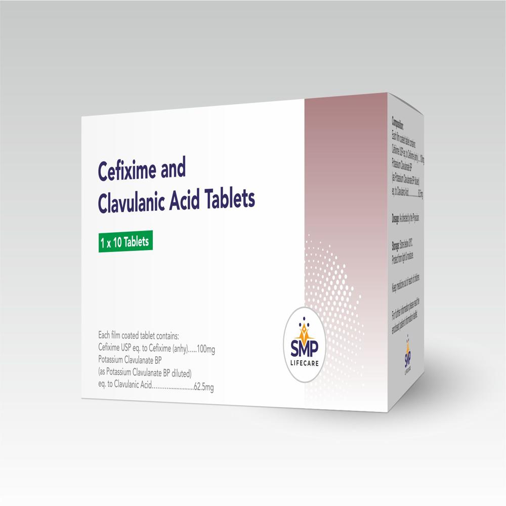 Cefixime 100mg and Clavulanic Acid Tablets 62.5 mg