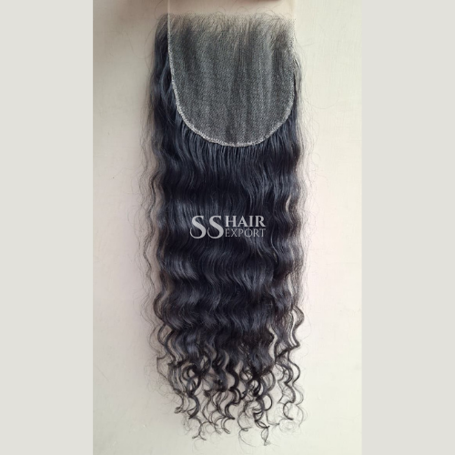 HD Lace Closure Sew In Side Part 5x5 Curly Indian Virgin Human Hair Free part