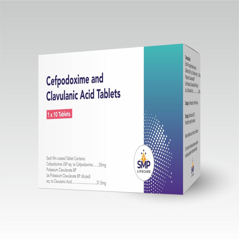 Cefpodoxime 50mg and Clavulanic Acid 31.5mg Tablets
