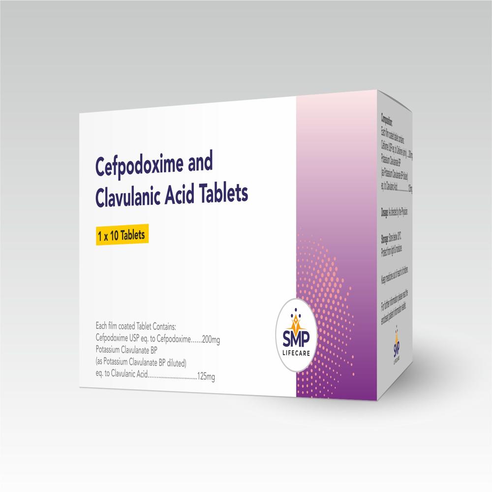 Cefpodoxime 200mg and Clavulanic Acid 125mg Tablets