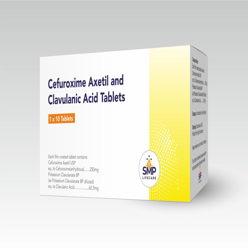 Cefuroxime Axetil 250mg and Clavulanic Acid 62.5mg Tablets