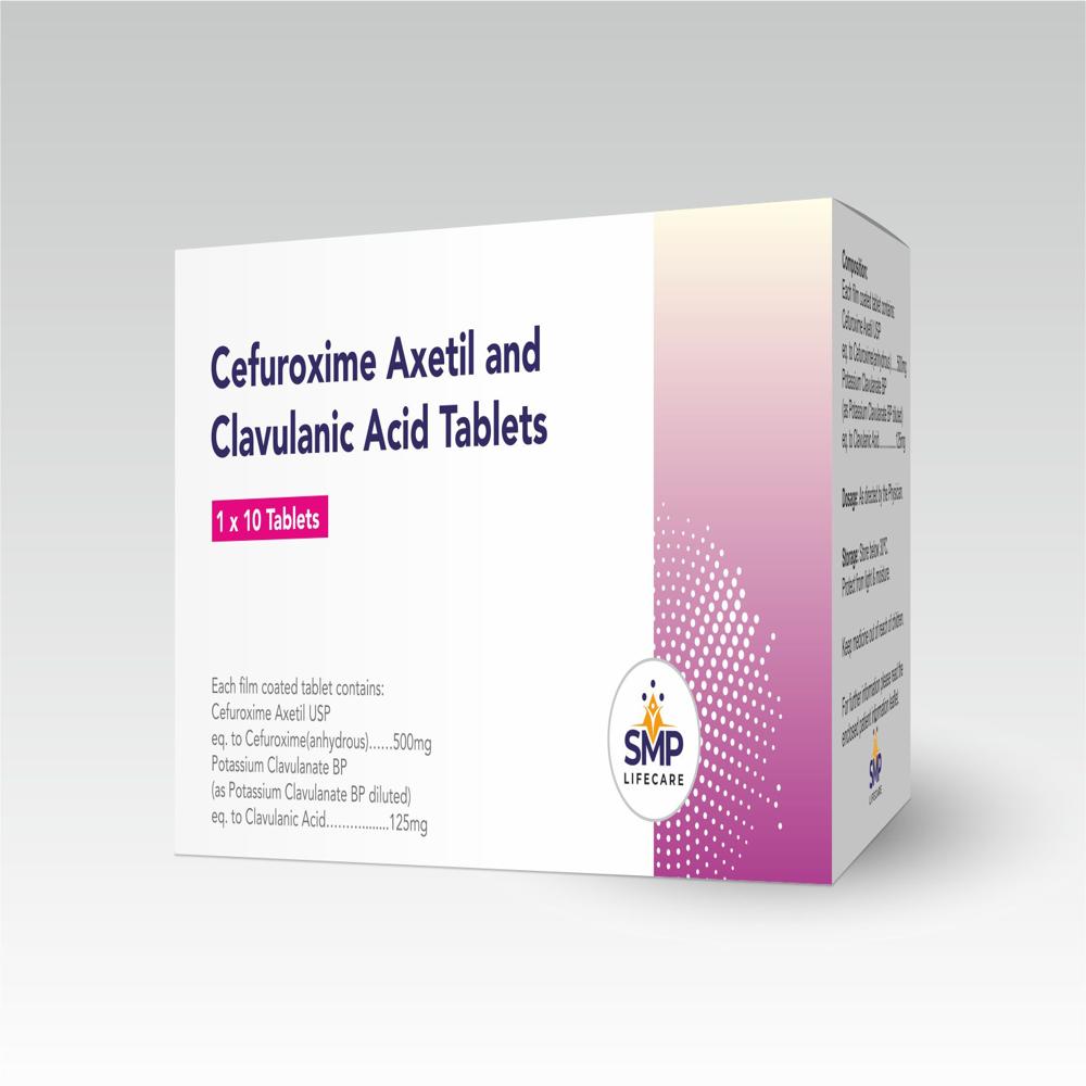Cefuroxime Axetil 500mg and Clavulanic Acid 125mg Tablets