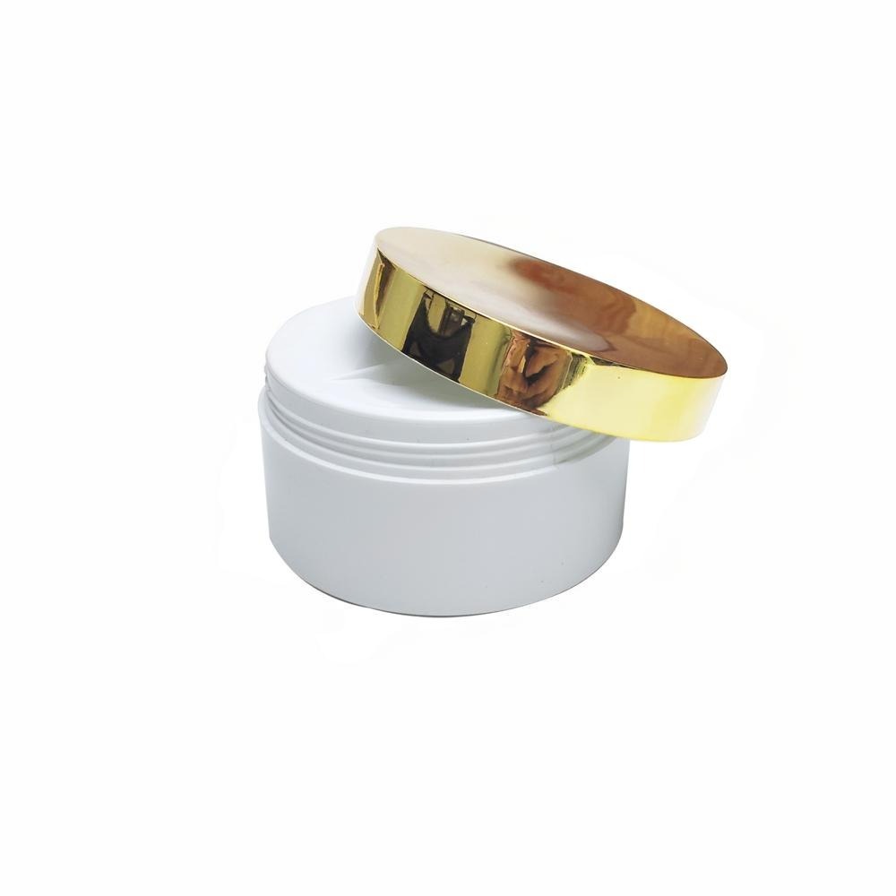 200 Gm Pp Jar With Gold Cap - Color: White