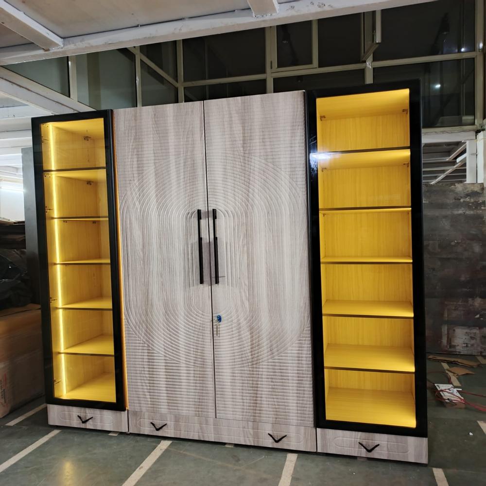 Glass door wooden Almirah