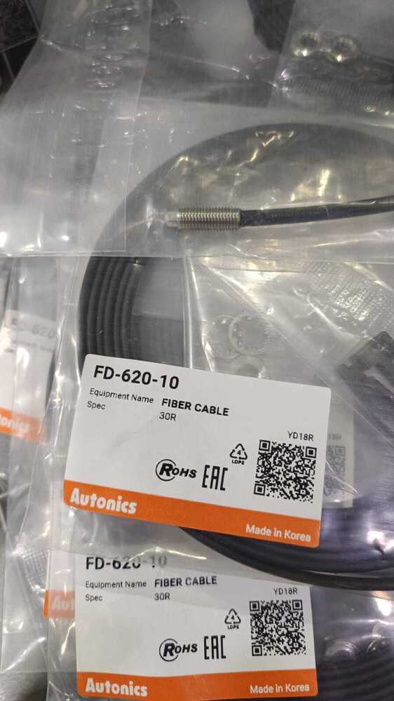 AUTONICS FIBER OPTIC CABLE SENSOR, FD-620-10