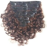 South Indian Temple Remy Curly Hair  Clip-In Hair Extension for Women  (10 to 28 Inch )