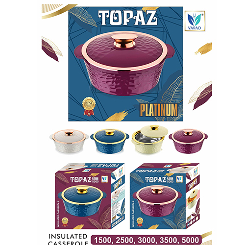 Topaz Platinum Insulated Casserole