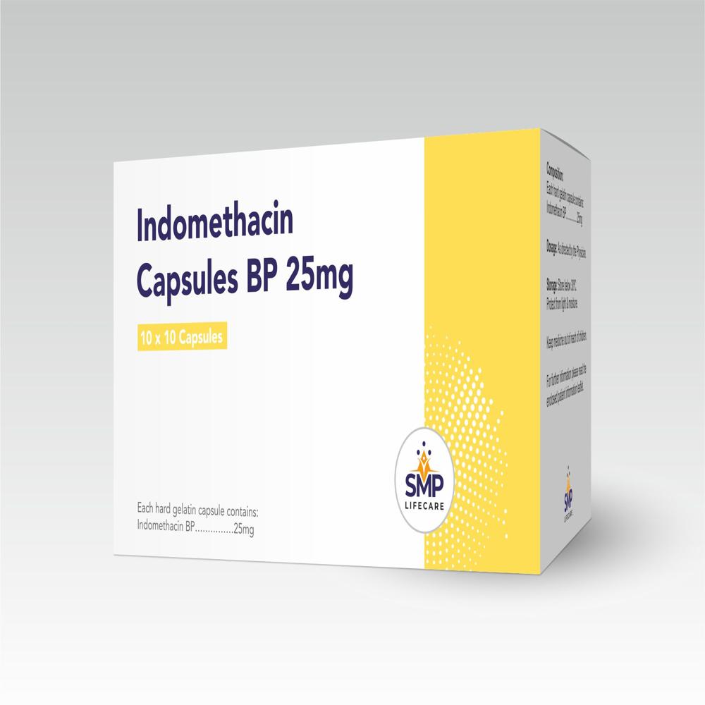 Indomethacin Capusles Bp 25mg - Dosage Form: Generally 25 Mg Taken 2a  3 Times Per Day For Immediate Release