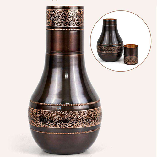 2.5 ltr Hydrozen Damaru Copper Bottle