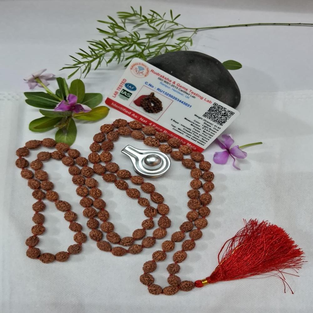 4 mukhi indonasian Rudraksha Mala