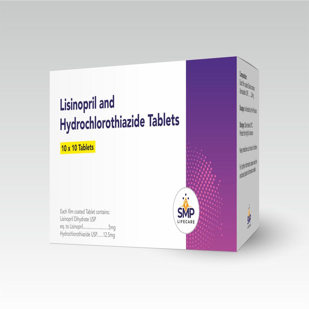 Lisinopril 5mg and Hydrochlorothiazide 12.5mg Tablets