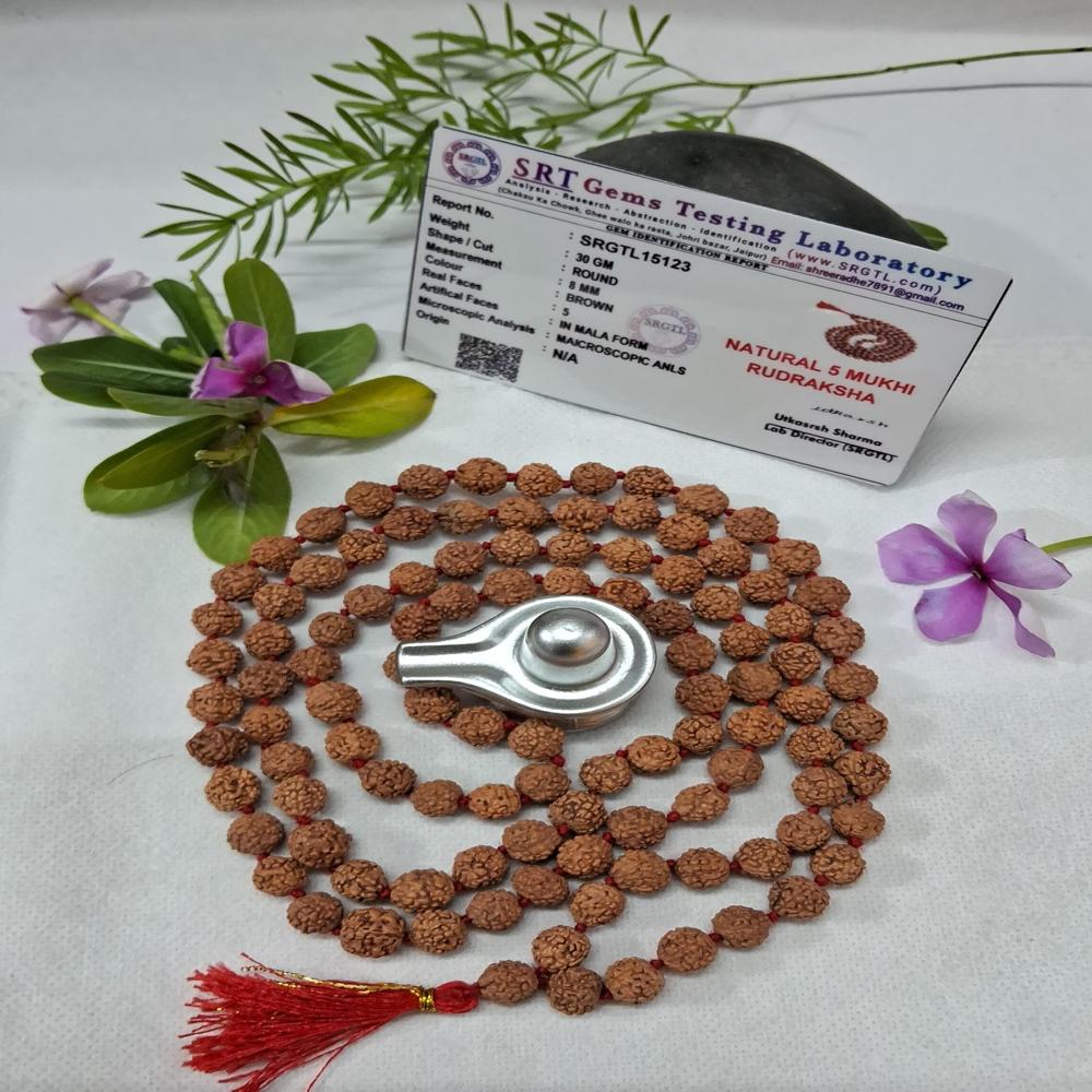 5 mukhi indonasian Rudraksha Mala