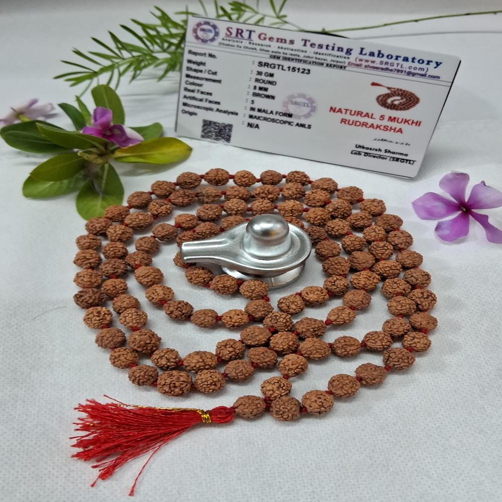 5 mukhi indonasian Rudraksha Mala
