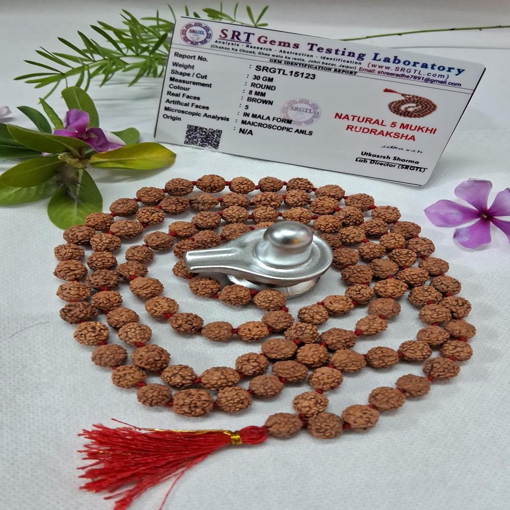 5 mukhi indonasian Rudraksha Mala