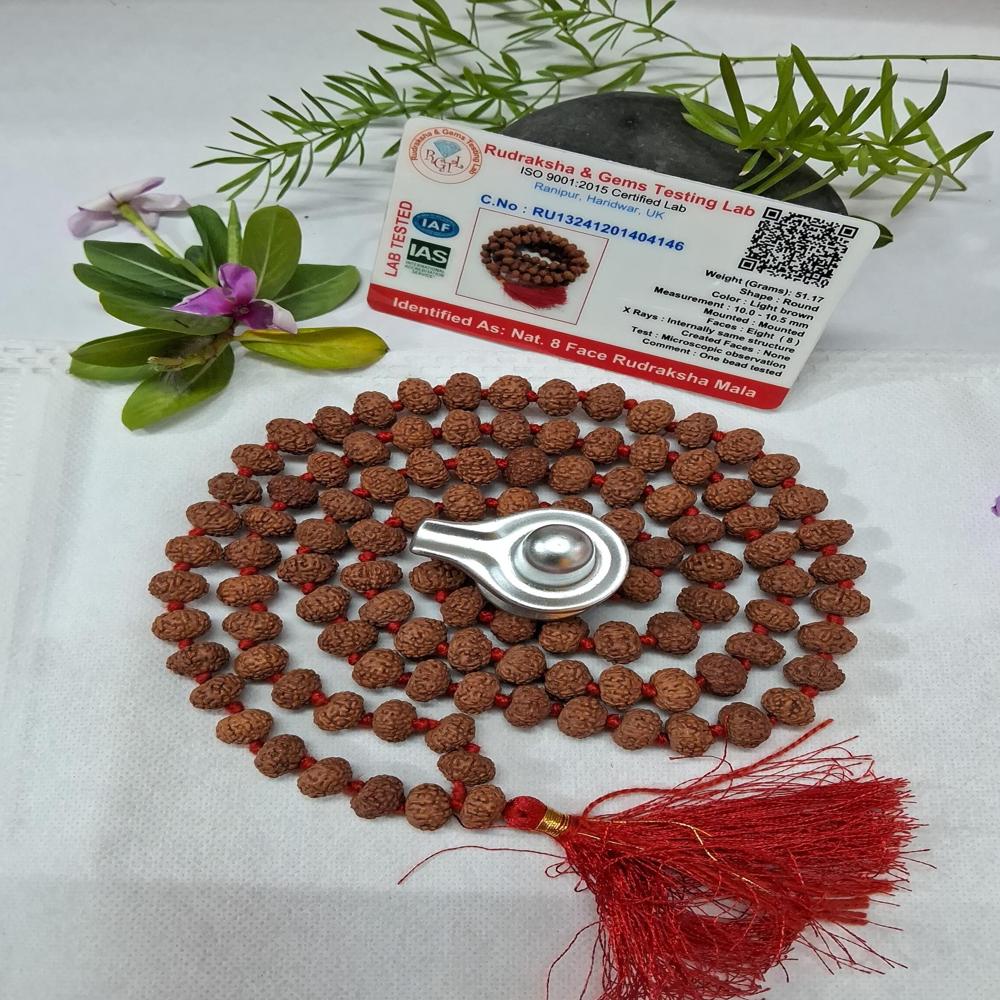 8 mukhi indonasian Rudraksha Mala
