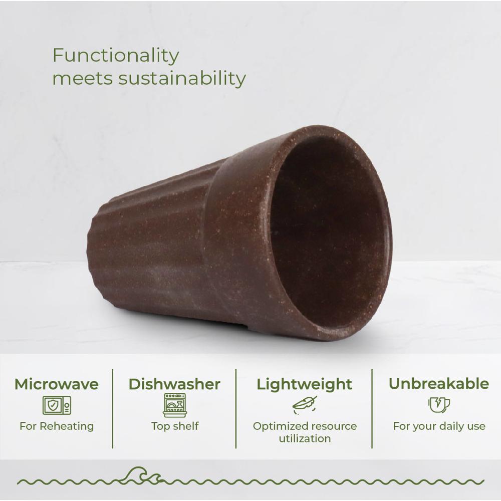 120ml Cocoa Bean Coffee Husk Chai Cup Unbreakable Tea Cups Cutting Chai Cup Reusable Tea Cups