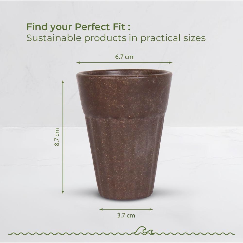 120ml Cocoa Bean Coffee Husk Chai Cup Unbreakable Tea Cups Cutting Chai Cup Reusable Tea Cups