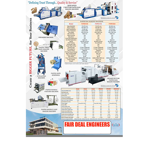 Grocery Paper Bag Making Machine - Automatic Grade: Fully Automatic