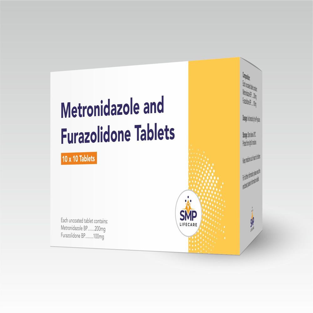 Metronidazole 200mg and Furazolidone 100mg Tablets