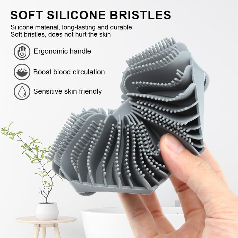 Hot Bathroom Anti Bacteria Handheld Round Body Scrubber