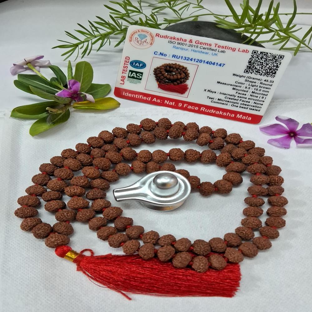 9 mukhi indonasian Rudraksha Mala
