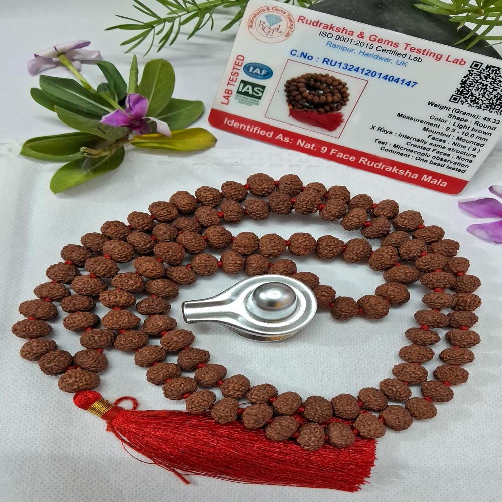 9 mukhi indonasian Rudraksha Mala