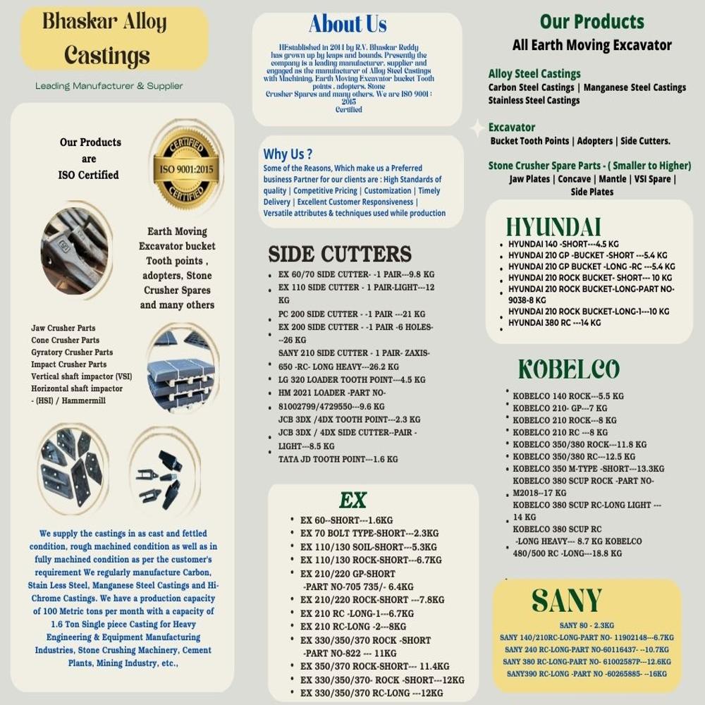 Stone Crusher Machine Spare Parts - Color: Black - Color: Black at Best  Price in Hyderabad | Bhaskar Alloy Castings