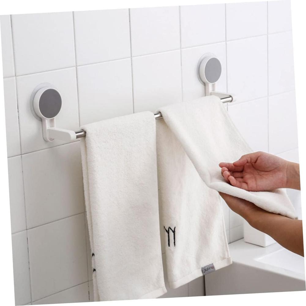 Towel Holder & Pot Cover Rack with Suction Cups