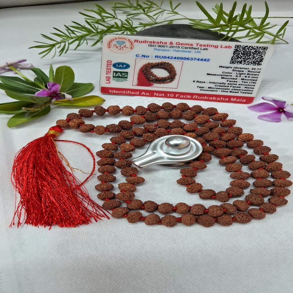 10 mukhi indonasian Rudraksha Mala