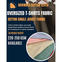Cotton Single Jersey Fabric - Attributes: Washable