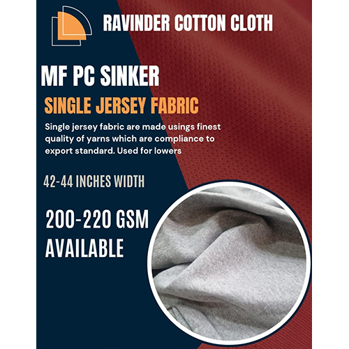 MF PC Sinker Single Jersey Fabric