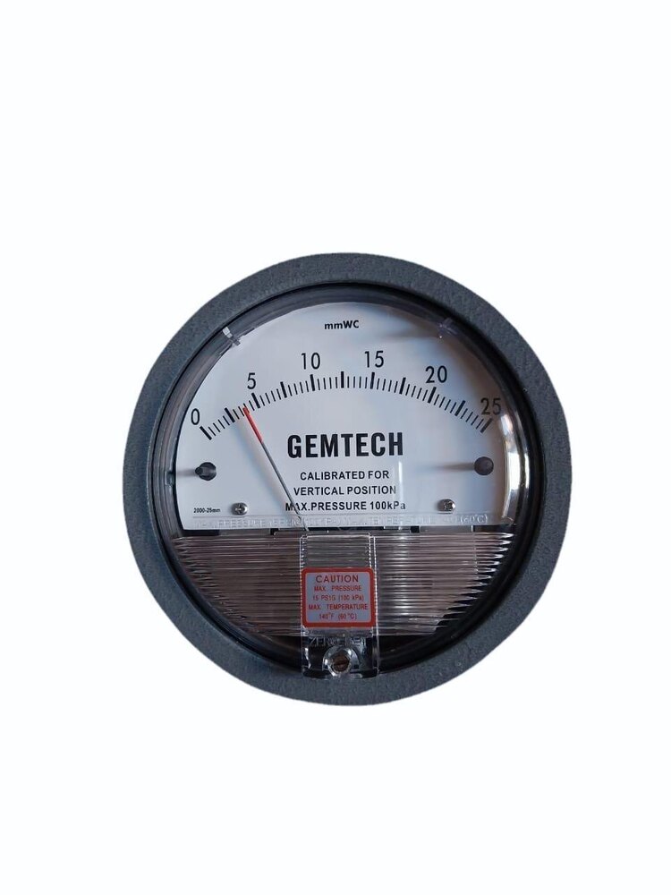 Model G2000-20CM GEMTECH Differential Pressure Gauge Range 0-20 CM W.C