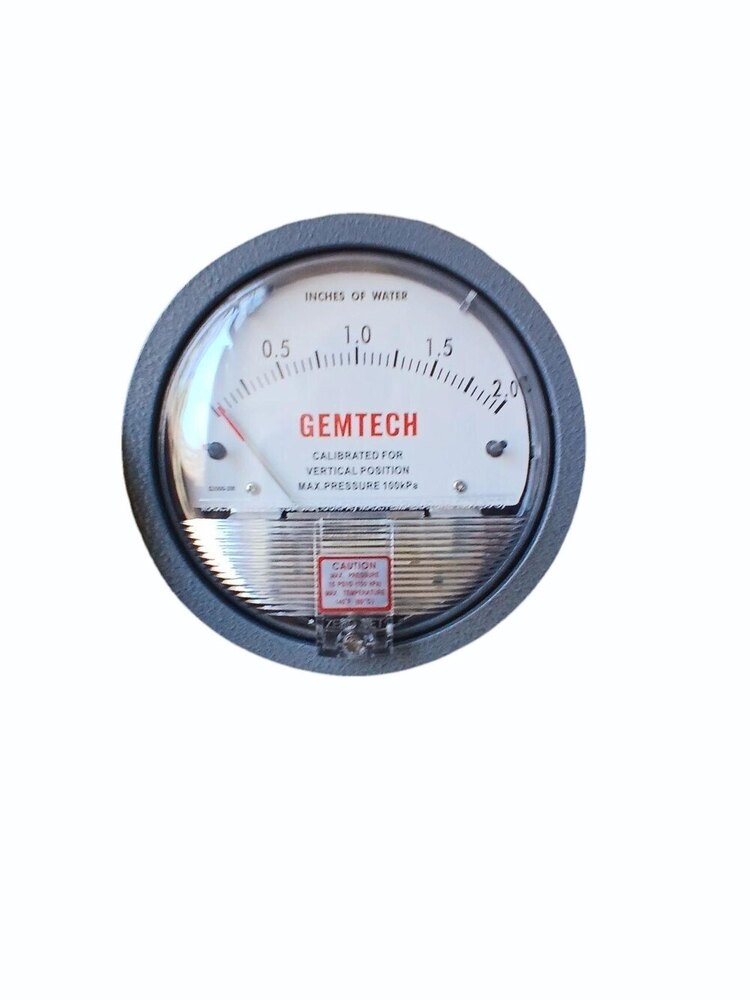 Model G2000-25CM GEMTECH Differential Pressure Gauge Range 0-25 CM W.C