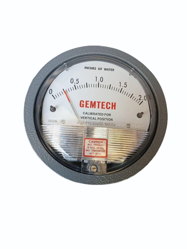 Model G2000-300CM GEMTECH Differential Pressure Gauge Range 0-300 CM W.C