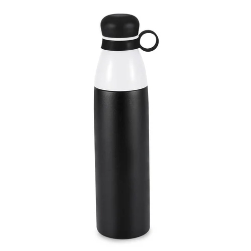 750ml पर्ल डबल कैप वैक्यूम बोटल मेटेलिक फिनिश और कैरी लूप के साथ