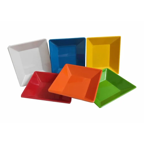 Melamine Square Chat Plates