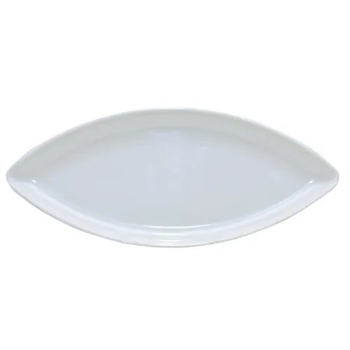 Melamine Plain Leafy Boat Platter