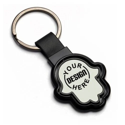 Rotating Tulip Shape Keychain - Color: Black