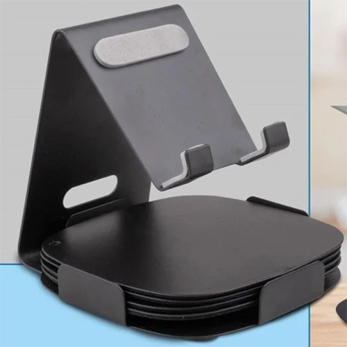 Metal Mobile Stand With 4 Coasters
