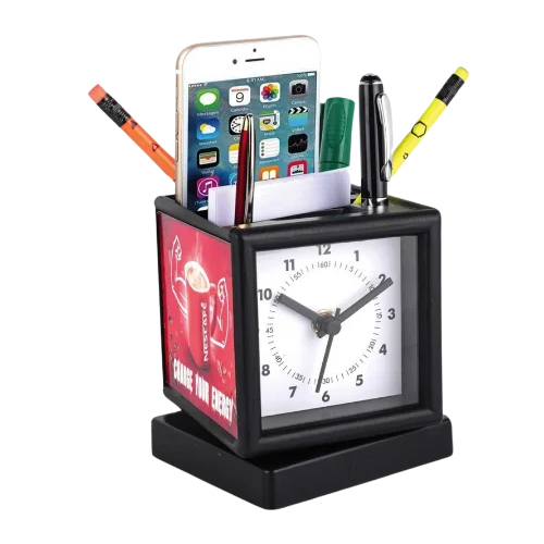Rotating Clocks With 3 Side Branding Area And Tumbler