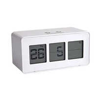 Flip Display Clock With Touch Light - Color: White